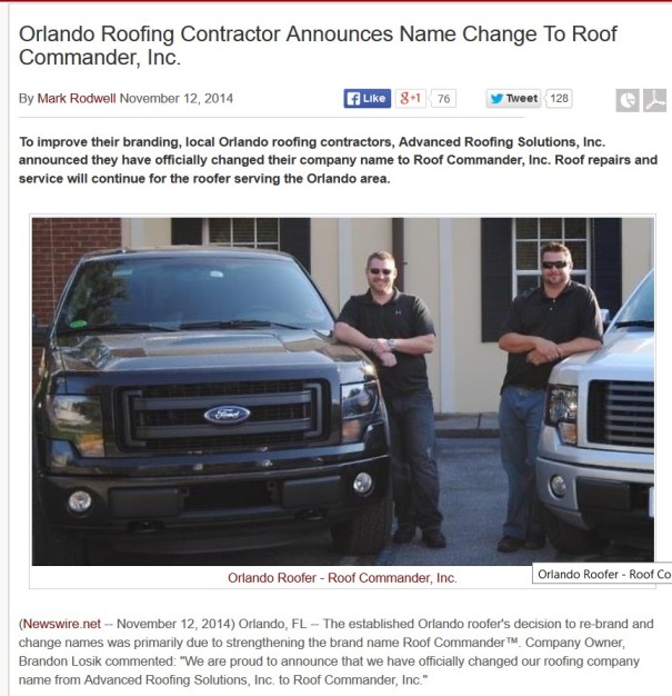 Local Orlando Roofers - Roof Commander, Inc.